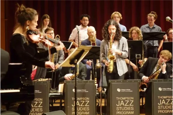 A student jazz performance