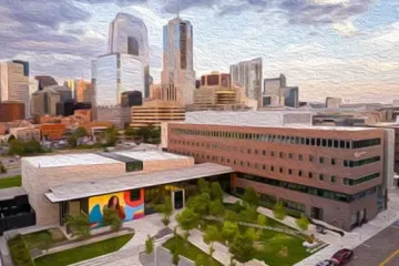CU Denver campus panoramic